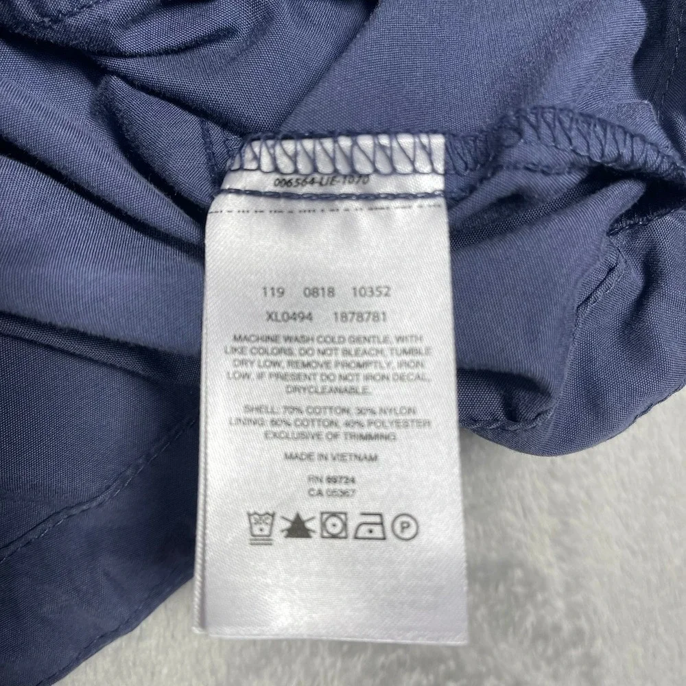 Columbia Utility Jacket Women Large Navy Blue Hooded Cinched Waist Gorpcore